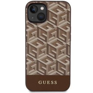 Оригинален твърд гръб GUESS GCube Stripes MagSafe GUHMP14MHGCFSEW - iPhone 14 Plus кафяв - Img 3
