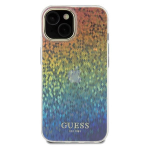 Оригинален твърд гръб GUESS IML Faceted Mirror Disco Iridescent - iPhone 13 / 14 / 15 многоцветен - Img 3