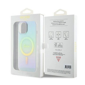 Оригинален твърд гръб GUESS IML Iridescent MagSafe GUHMP15SHITSQ - iPhone 15 тюркоаз - Img 8