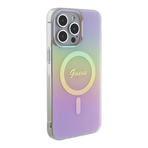 Оригинален твърд гръб GUESS IML Iridescent MagSafe GUHMP15XHITSP - iPhone 15 Pro Max розов - Img 4