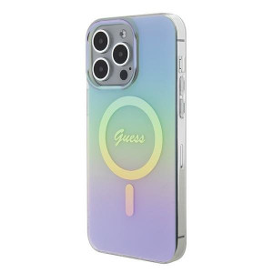 Оригинален твърд гръб GUESS IML Iridescent MagSafe GUHMP15XHITSQ - iPhone 15 Pro Max тюркоаз - Img 2
