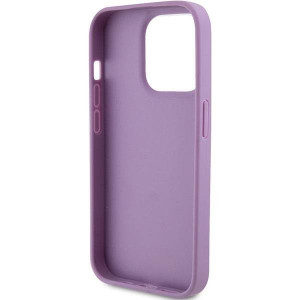 Оригинален твърд гръб GUESS Leather 4G Stamped - iPhone 15 Pro лилав - Img 7