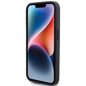 Оригинален твърд гръб GUESS Leather 4G Stamped - iPhone 15 Pro черен - Img 5