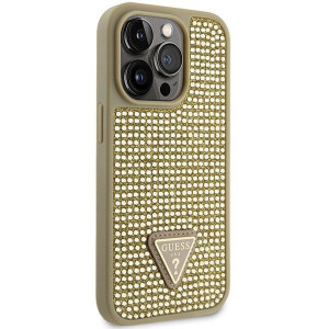 Оригинален твърд гръб GUESS Rhinestone Triangle GUHCP14LHDGTPD - iPhone 14 Pro златист - Img 4