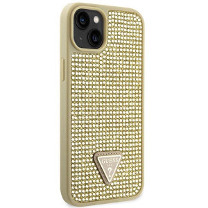 Оригинален твърд гръб GUESS Rhinestone Triangle GUHCP14SHDGTPD - iPhone 14 златист - Img 4