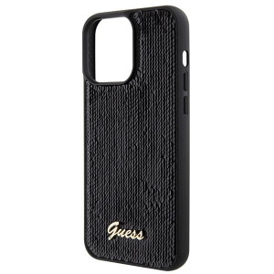 Оригинален твърд гръб GUESS Sequin Script Metal - iPhone 15 Pro Max черен - Img 6