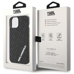 Оригинален твърд гръб KARL LAGERFELD 3D Rubber Multi Logo - iPhone 15 черен - Img 8