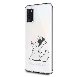 Оригинален твърд гръб KARL LAGERFELD Choupette Fun KLHCA41CFNRC - Samsung Galaxy A41 прозрачен - Img 2