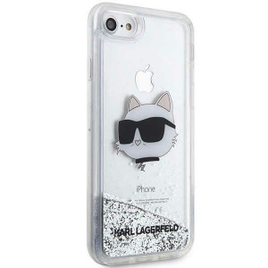 Оригинален твърд гръб KARL LAGERFELD Glitter Choupette Head KLHCI8LNHCCS - iPhone 7 / 8 / SE (2nd gen) / SE (3rd gen) сребрист - Img 4