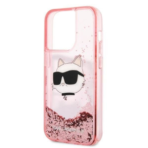 Оригинален твърд гръб KARL LAGERFELD Glitter Choupette Head KLHCP14XLNCHCP - iPhone 14 Pro Max розов - Img 6
