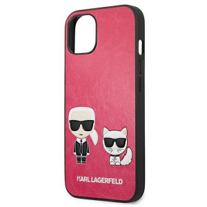 Оригинален твърд гръб KARL LAGERFELD Ikonik Karl & Choupette KLHCP13SPCUSKCP - iPhone 13 mini циклама - Img 6