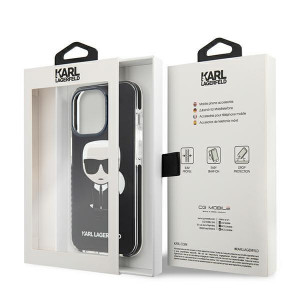 Оригинален твърд гръб KARL LAGERFELD Ikonik Karl KLHCP13LTPEIKK - iPhone 13 Pro черен - Img 8