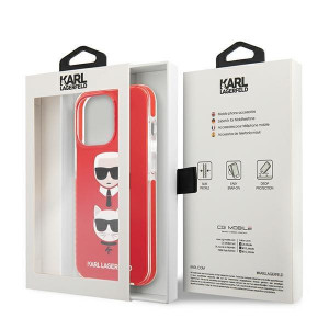 Оригинален твърд гръб KARL LAGERFELD Karl & Choupette Head KLHCP13LTPE2TR - iPhone 13 Pro червен - Img 8