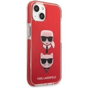 Оригинален твърд гръб KARL LAGERFELD Karl & Choupette Head KLHCP13STPE2TR - iPhone 13 mini червен - Img 4