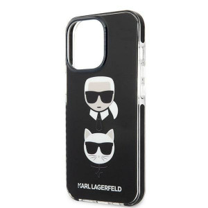 Оригинален твърд гръб KARL LAGERFELD Karl & Choupette Head KLHCP13XTPE2TK - iPhone 13 Pro Max черен - Img 6