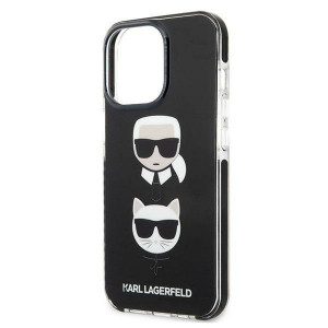 Оригинален твърд гръб KARL LAGERFELD Karl & Choupette Head KLHCP13LTPE2TK - iPhone 13 Pro черен - Img 6