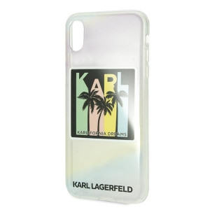 Оригинален твърд гръб KARL LAGERFELD Karlifornia Dreams KLHCI65IRKD - iPhone XS Max прозрачен - Img 11