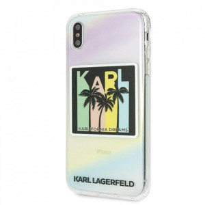 Оригинален твърд гръб KARL LAGERFELD Karlifornia Dreams KLHCI65IRKD - iPhone XS Max прозрачен - Img 6