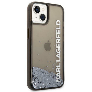 Оригинален твърд гръб KARL LAGERFELD Liquid Glitter Elong KLHCP14SLCKVK - iPhone 14 черен - Img 4