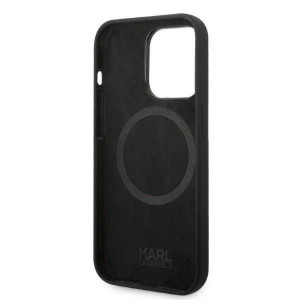 Оригинален твърд гръб KARL LAGERFELD Liquid Silicone Karl & Choupette KLHMP14LSSKCK MagSafe - iPhone 14 Pro черен - Img 7