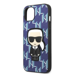 Оригинален твърд гръб KARL LAGERFELD Monogram Ikonik Patch KLHCP13MPMNIKBL - iPhone 13 син - Img 6