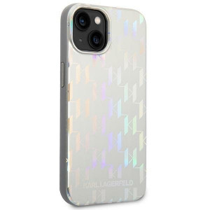 Оригинален твърд гръб KARL LAGERFELD Monogram Iridescent KLHCP14MLGMMSV3 - iPhone 14 Plus сребрист - Img 4