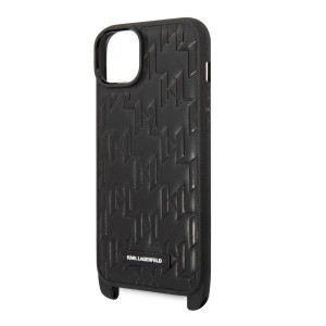 Оригинален твърд гръб KARL LAGERFELD Monogram Plaque Logo Strap KLHCP14MSTMK - iPhone 14 Plus черен - Img 5