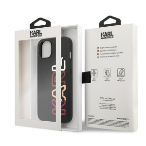 Оригинален твърд гръб KARL LAGERFELD Multipink Brand KLHCP13MPCOBK - iPhone 13 черен - Img 8