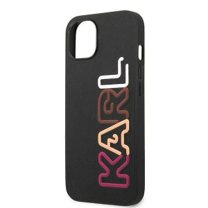 Оригинален твърд гръб KARL LAGERFELD Multipink Brand KLHCP13SPCOBK - iPhone 13 mini черен - Img 6