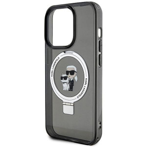 Оригинален твърд гръб KARL LAGERFELD Ring Stand Karl & Choupette MagSafe KLHMP15LHMRSKCK - iPhone 15 Pro черен - Img 6