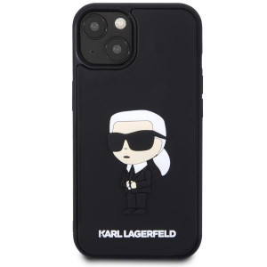 Оригинален твърд гръб KARL LAGERFELD Rubber Ikonik 3D KLHCP14M3DRKINK - iPhone 14 Plus черен - Img 3
