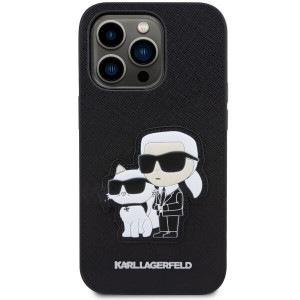 Оригинален твърд гръб KARL LAGERFELD Saffiano Karl & Choupette KLHCP14LSANKCPK - iPhone 14 Pro черен - Img 3