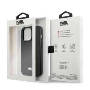 Оригинален твърд гръб KARL LAGERFELD Saffiano Plaque KLHCP13XSFMP2K - iPhone 13 Pro Max черен - Img 8