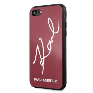 Оригинален твърд гръб KARL LAGERFELD Signature Glitter KLHCI8DLKSRE - iPhone 7 / 8 червен - Img 10