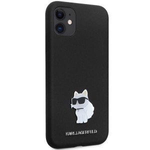Оригинален твърд гръб KARL LAGERFELD Silicone C Metal Pin KLHCN61SMHCNPK - iPhone 11черен - Img 4