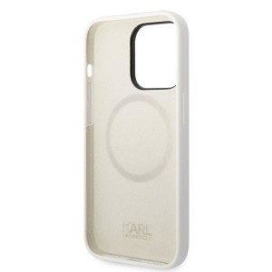 Оригинален твърд гръб KARL LAGERFELD Silicone Choupette MagSafe KLHMP14LSNCHBCH - iPhone 14 Pro бял - Img 7