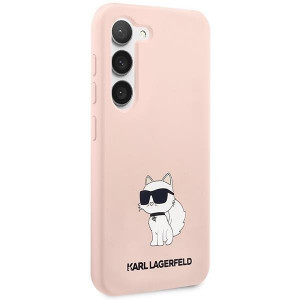 Оригинален твърд гръб KARL LAGERFELD Silicone Choupette KLHCS23MSNCHBCP - Samsung Galaxy S23+ розов - Img 4