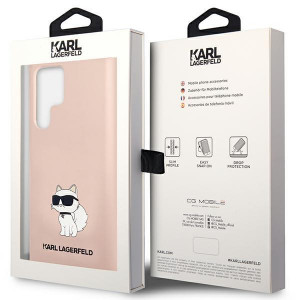 Оригинален твърд гръб KARL LAGERFELD Silicone Choupette KLHCS23LSNCHBCP - Samsung Galaxy S23 Ultra розов - Img 8