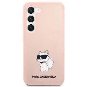 Оригинален твърд гръб KARL LAGERFELD Silicone Choupette KLHCS23SSNCHBCP - Samsung Galaxy S23 розов - Img 3
