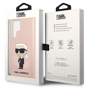Оригинален твърд гръб KARL LAGERFELD Silicone Ikonik KLHCS23LSNIKBCP - Samsung Galaxy S23 Ultra розов - Img 8