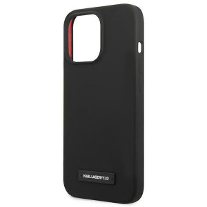 Оригинален твърд гръб KARL LAGERFELD Silicone Plaque KLHCP13LSLMP1K - iPhone 13 Pro черен - Img 6