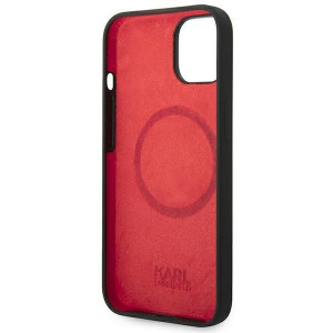 Оригинален твърд гръб KARL LAGERFELD Silicone Plaque KLHMP14SSLMP1K MagSafe - iPhone 14 черен - Img 7