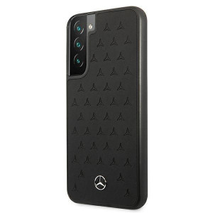 Оригинален твърд гръб MERCEDES Leather Stars MEHCS22MPSQBK - Samsung Galaxy S22+ черен - Img 2