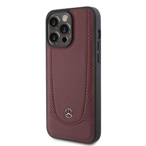 Оригинален твърд гръб MERCEDES Leather Urban MEHCP15LARMRE - iPhone 15 Pro червен - Img 2