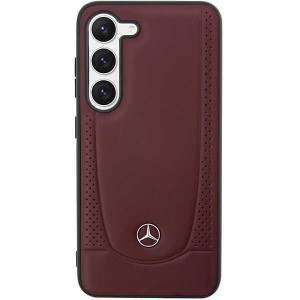 Оригинален твърд гръб MERCEDES Leather Urban MEHCS23MARMRE - Samsung Galaxy S23+ червен - Img 3