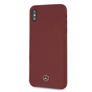 Оригинален твърд гръб MERCEDES Silicone MEHCI65sILRE - iPhone XS Max червен - Img 2