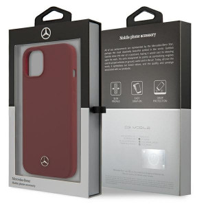 Оригинален твърд гръб MERCEDES Silicone MEHCP13SSILRE - iPhone 13 mini червен - Img 8