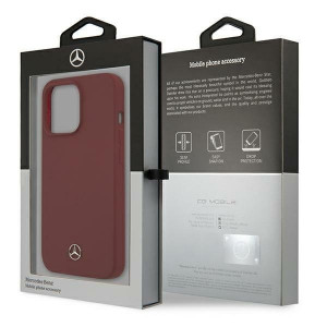 Оригинален твърд гръб MERCEDES Silicone MEHCP13XSILRE - iPhone 13 Pro Max червен - Img 8