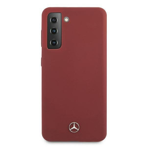 Оригинален твърд гръб MERCEDES Silicone MEHCS21 5GSSILRE - Samsung Galaxy S21 5G червен - Img 3