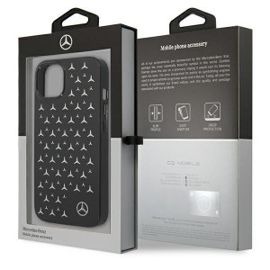Оригинален твърд гръб MERCEDES Stars MEHCP13SESPBK - iPhone 13 mini сребрист / черен - Img 8